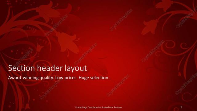 Section Header presentation slide layout