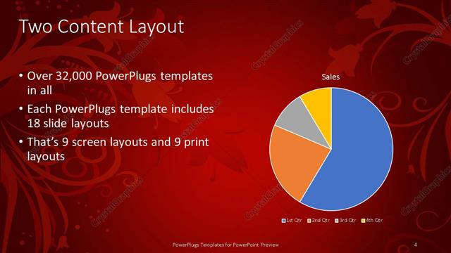 Two Content presentation slide layout