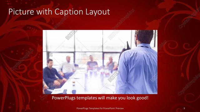 Picture with Caption presentation slide layout