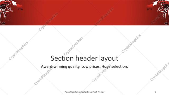 Section Header presentation slide layout
