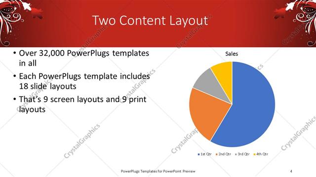 Two Content presentation slide layout