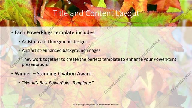 Title and Content presentation slide layout