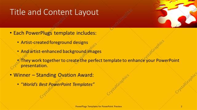 Title and Content presentation slide layout