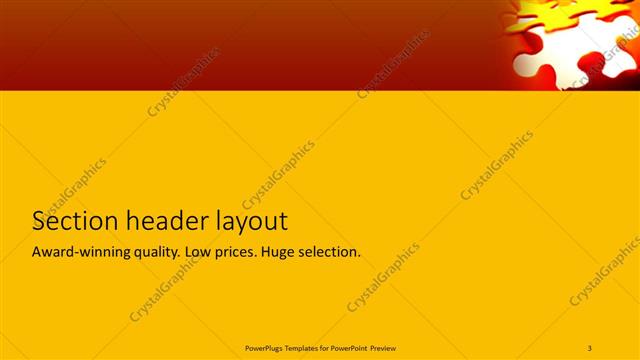 Section Header presentation slide layout