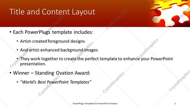 Title and Content presentation slide layout