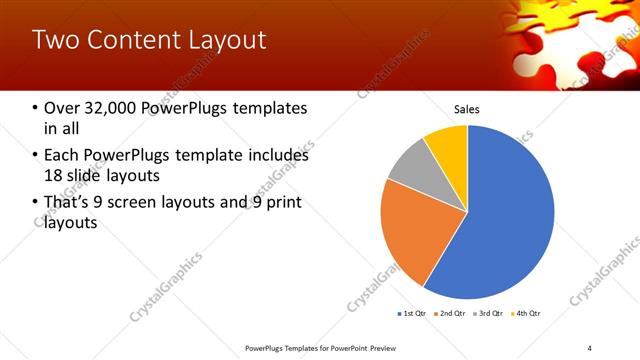 Two Content presentation slide layout