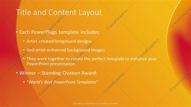 Title and Content presentation slide layout