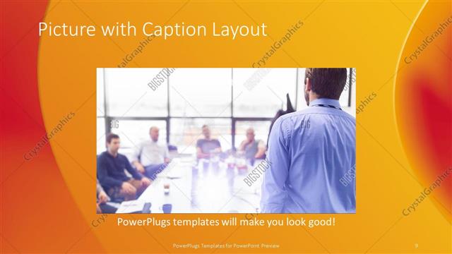 Picture with Caption presentation slide layout