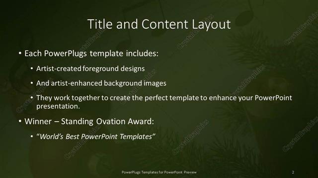 Title and Content presentation slide layout
