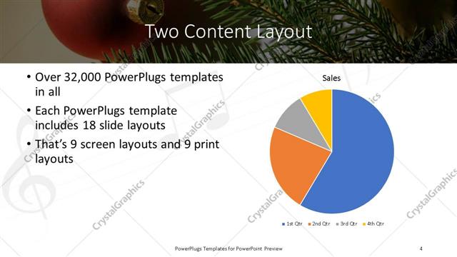 Two Content presentation slide layout