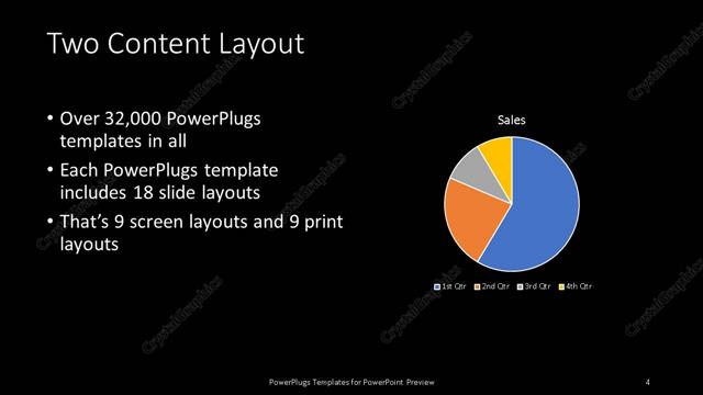 Two Content presentation slide layout