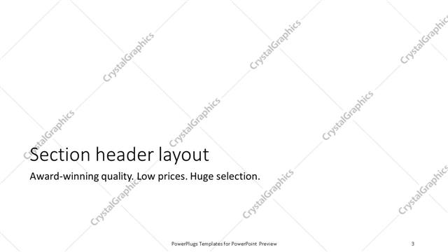 Section Header presentation slide layout