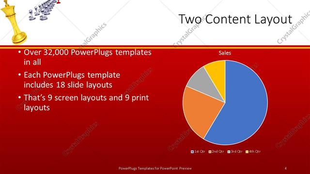 Two Content presentation slide layout