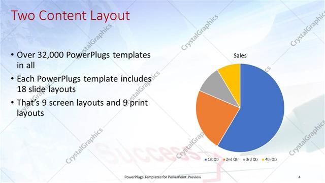 Two Content presentation slide layout