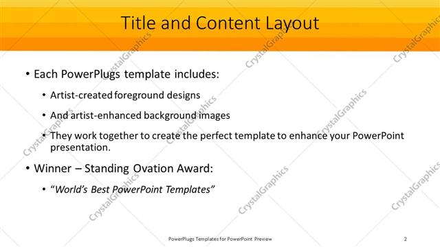 Title and Content presentation slide layout