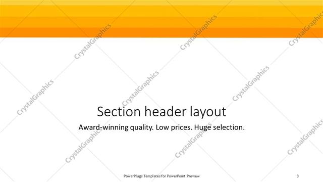 Section Header presentation slide layout