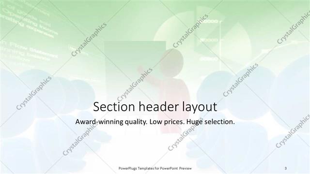 Section Header presentation slide layout