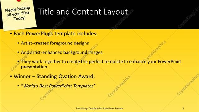 Title and Content presentation slide layout