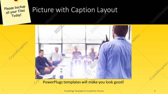 Picture with Caption presentation slide layout