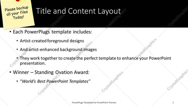 Title and Content presentation slide layout