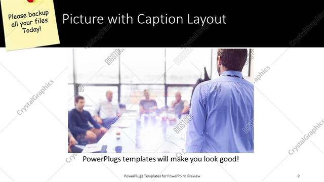 Picture with Caption presentation slide layout