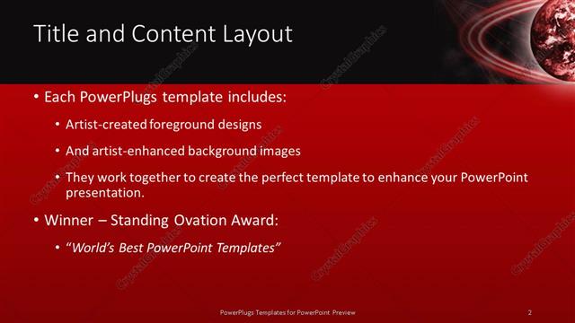 Title and Content presentation slide layout