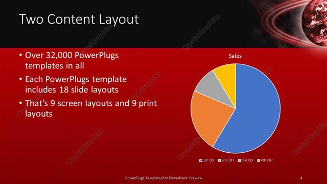 Two Content presentation slide layout