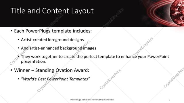 Title and Content presentation slide layout