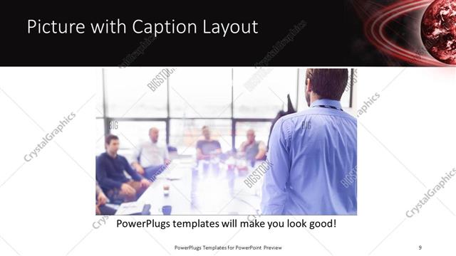 Picture with Caption presentation slide layout