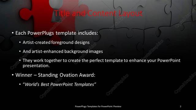 Title and Content presentation slide layout
