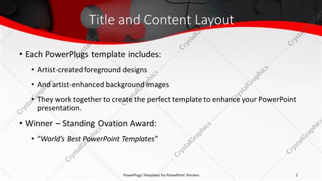 Title and Content presentation slide layout