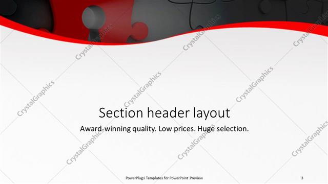 Section Header presentation slide layout