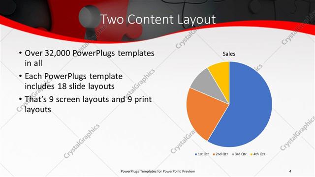 Two Content presentation slide layout