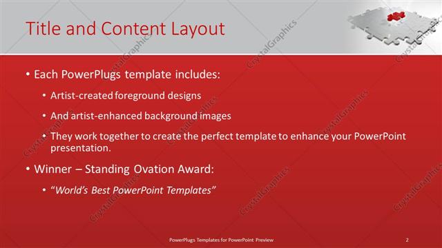 Title and Content presentation slide layout
