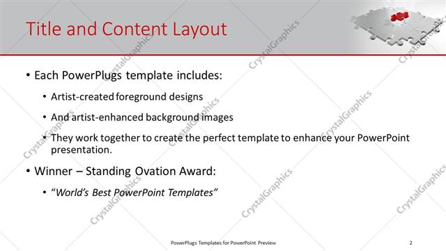 Title and Content presentation slide layout