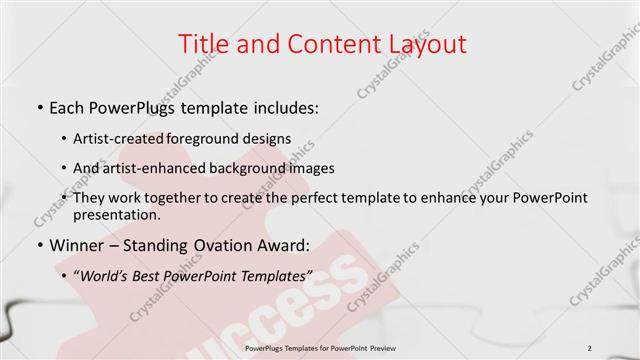 Title and Content presentation slide layout