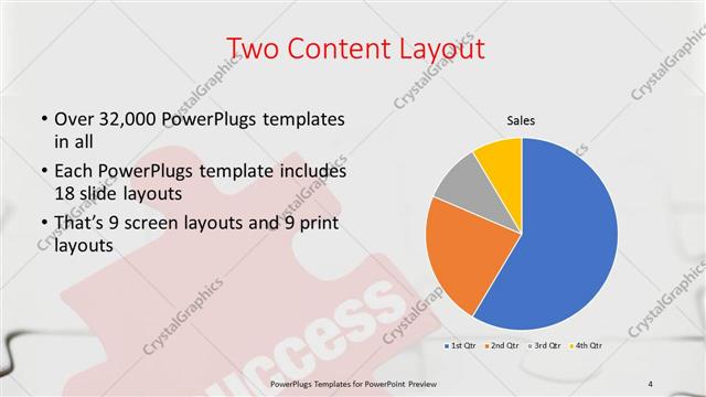 Two Content presentation slide layout