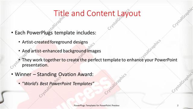 Title and Content presentation slide layout
