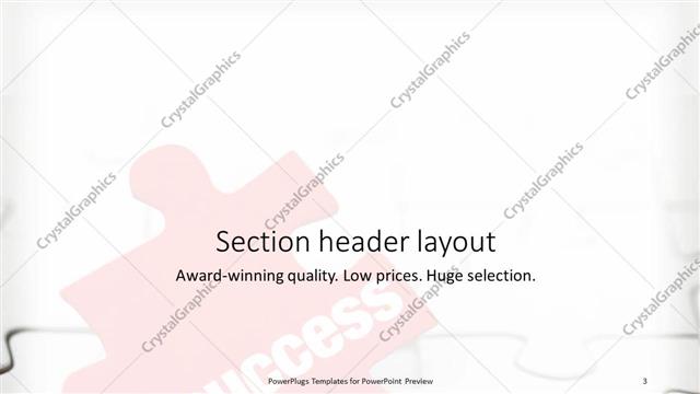 Section Header presentation slide layout