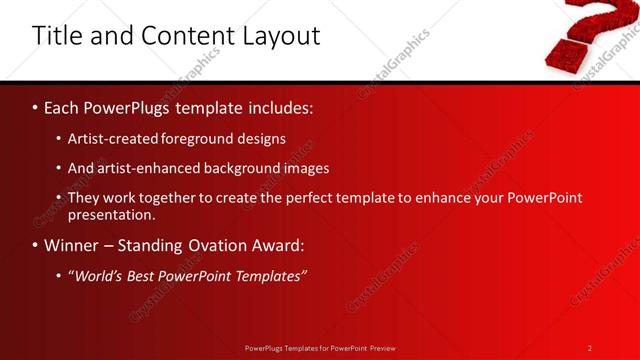 Title and Content presentation slide layout