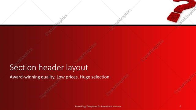 Section Header presentation slide layout