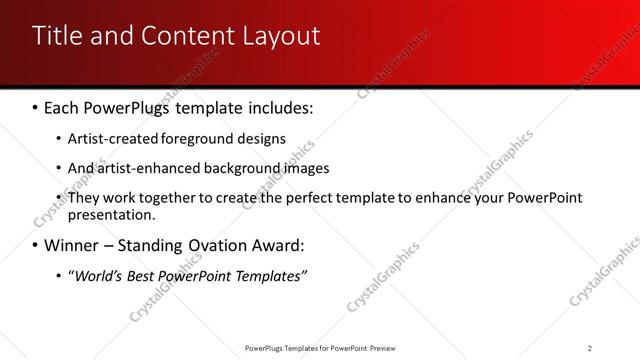 Title and Content presentation slide layout