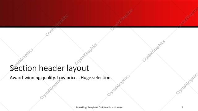 Section Header presentation slide layout