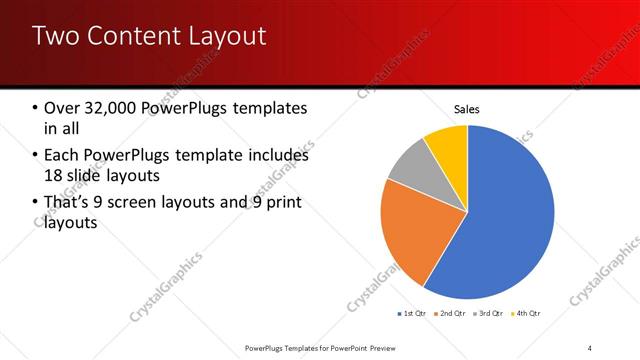 Two Content presentation slide layout