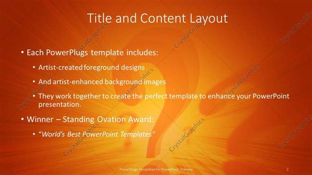 Title and Content presentation slide layout