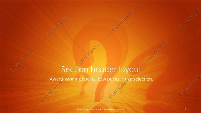 Section Header presentation slide layout