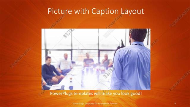 Picture with Caption presentation slide layout