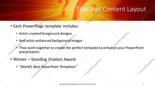 Title and Content presentation slide layout