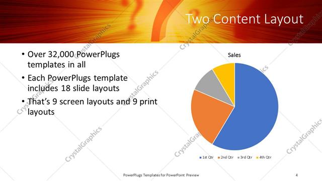 Two Content presentation slide layout
