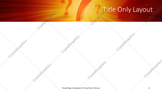 Title Only presentation slide layout